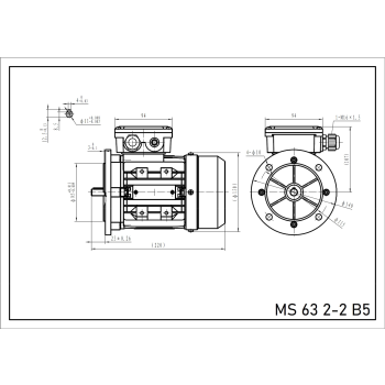 Silnik elektryczny 0,25kW 2800 obr/min. 63 B5